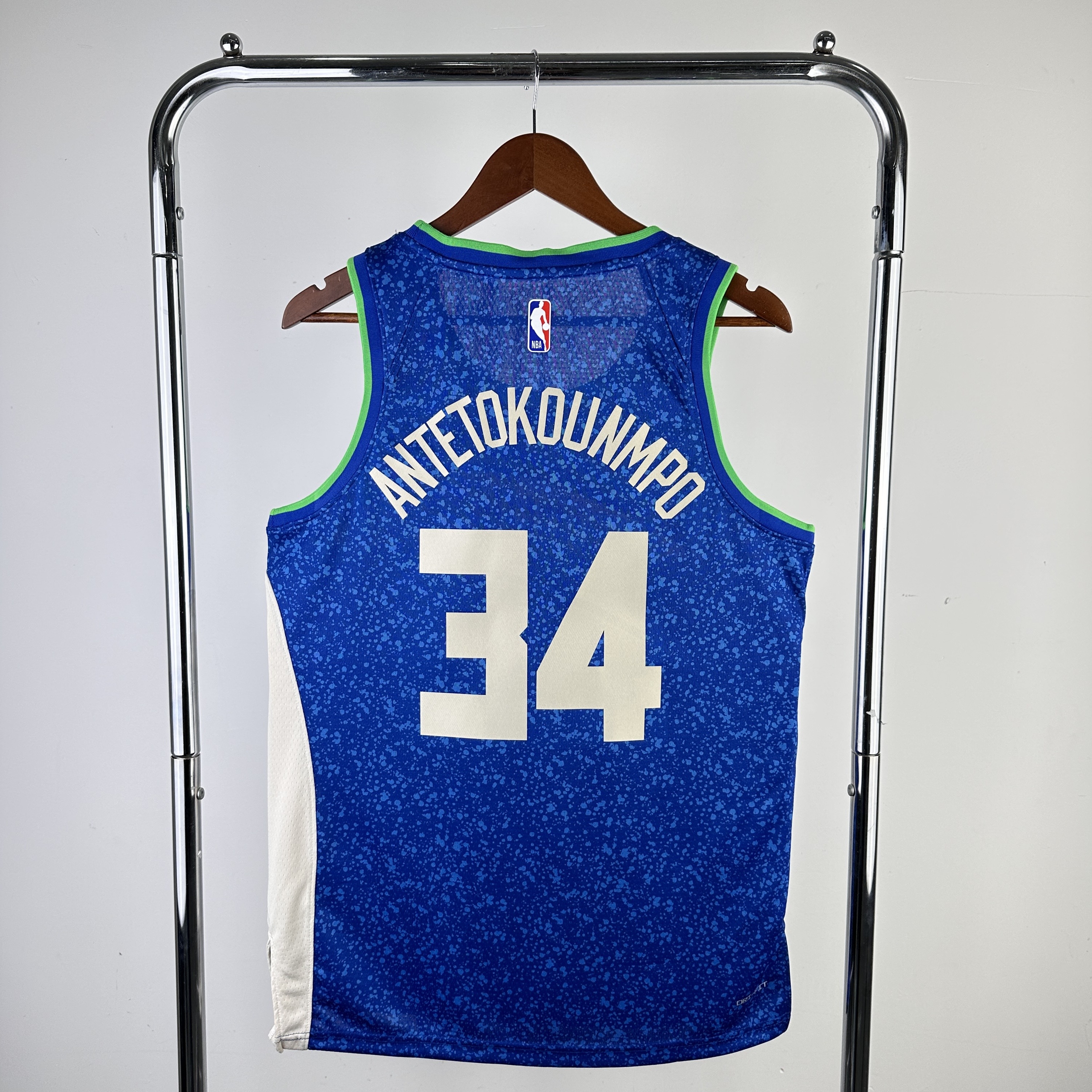 Men Milwaukee Bucks #34 Antetokounmpo Blue City Edition Nike 2024 NBA Jersey->orlando magic->NBA Jersey